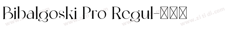 Bibalgoski Pro Regul字体转换
